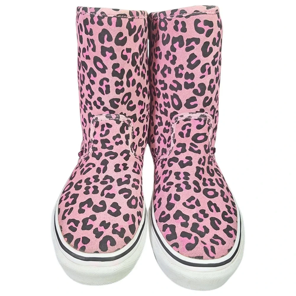 Vans‎ pink leopard slip on boots